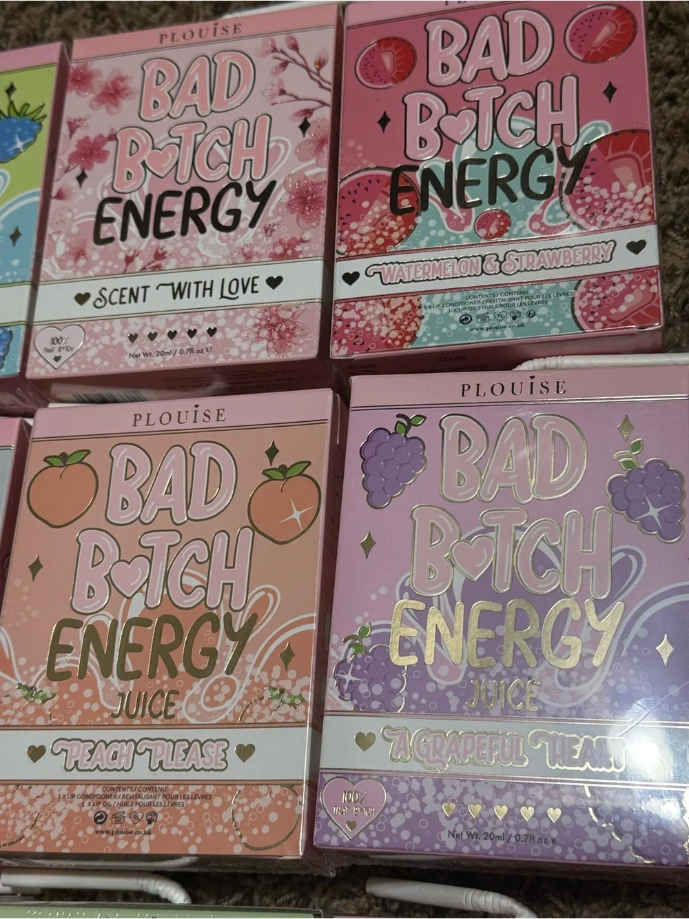 P. Louise Bad B Energy Juice Box LIP KIT. NEW IN SEALED BOX. LOT OF (9)